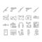 Shooting Weapon And Accessories Icons Set Vector .