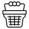 Shop basket icon outline vector. Online offer