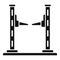 Shop car lift icon simple vector. Auto garage