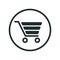 Shop cart icon, buy symbol. Shopping basket icon â€“ vector