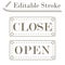 Shop Door Open And Closed Icon