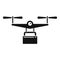 Shop drone delivery icon, simple style