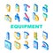 Shop Equipment Device Collection Icons Set Vector