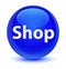 Shop glassy blue round button