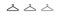 Shop hanger icon set. Hook sale logo. Coat rack illustration in vector flat