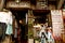 Shop in Jiufen village hillside buildings on the mountain in Taiwan