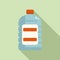 Shop kerosene bottle icon flat vector. Fuel energy heater