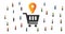 shop local shopping cart with mark location pointer pin symbol icon of locally business store