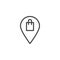 Shop location pin outline icon