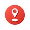 shop location red vector icon, find us by address, highlight cover for internet shopping