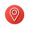 shop location red vector icon, find us by address, highlight cover for internet shopping