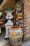 Shop with majolica ceramics at the medieval town of San Gimignano, Tuscany, Italy.