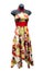 Shop Mannequin wearing a floral Dress
