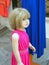 Shop Mannequin, Young Girl in Pink Dress