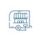 Shop pickup line icon concept. Shop pickup flat  vector symbol, sign, outline illustration.