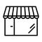 Shop Pixel Perfect Vector Thin Line Icon 48x48. Store Simple Minimal Pictogram