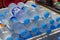 A shop selling ready-to-drink bottled water in the Night Market of Thailand.