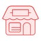 Shop with signboard flat icon. Store pink icons in trendy flat style. Market facade gradient style design, designed for