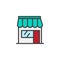 Shop store filled outline icon