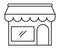 Shop Store Line Exterior Building PNG Illustration