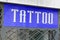 Shop store with Tatoo Shop sign boutique concept