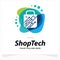 Shop Tech Logo Template Design Template