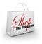 Shop Till You Drop Shopping Bag Sale Discount Advertising