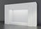 Shop window display, Empty storefront, White Showcase. 3d rendering