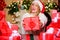 Shopaholic. Woman at christmas time. girl with xmas gift box. Cyber Monday. happy new year. delivery christmas gifts