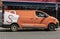 Shopee delivery van, a Singaporean company called Sea Group, parked on a street in downtown Marilia