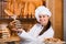 Shopgirl working in bakery