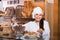 Shopgirl working in bakery