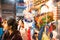 shoppers browsing the colorful night market in dwarka gujarat