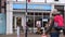 Shoppers And Families Relaxing And Sitting Outside A Caffe Nero Coffee Shop