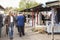 Shoppers at Prestatyn open air market and carboot sales