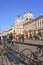 Shoppers in a sunny Central Avenue, Harbin, China