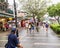 Shoppers walking around Danshui Old Street and Waterfront