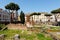 Shopping amid ancient Roman ruins, Rome, Italy