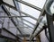 Shopping arcade covered with glass and street lamps with glass balls