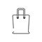 Shopping bag commerce cargo delivery line style icon