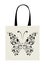 Shopping bag design, vintage butterfly