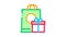 Shopping Bag with Gift Inside Icon Animation