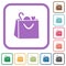 Shopping bag with goods solid simple icons