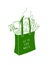 Shopping bag with grocery. No plastic, go green, Zero waste