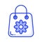 Shopping bag having flower concept icon of gift bag, ready to use icon