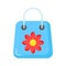 Shopping bag having flower concept icon of gift bag, ready to use icon