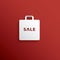 Shopping bag icon with Christmas sales