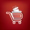 Shopping bag icon with Christmas sales
