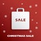 Shopping bag icon with Christmas sales