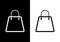 Shopping Bag Icon Vector Logo Template. eCommerce icon vector Illustration